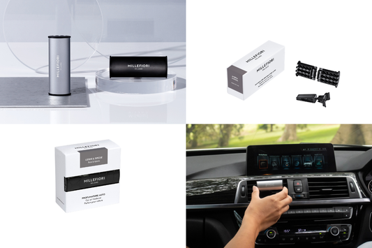 The Italian car fragrance, designed to be refilled