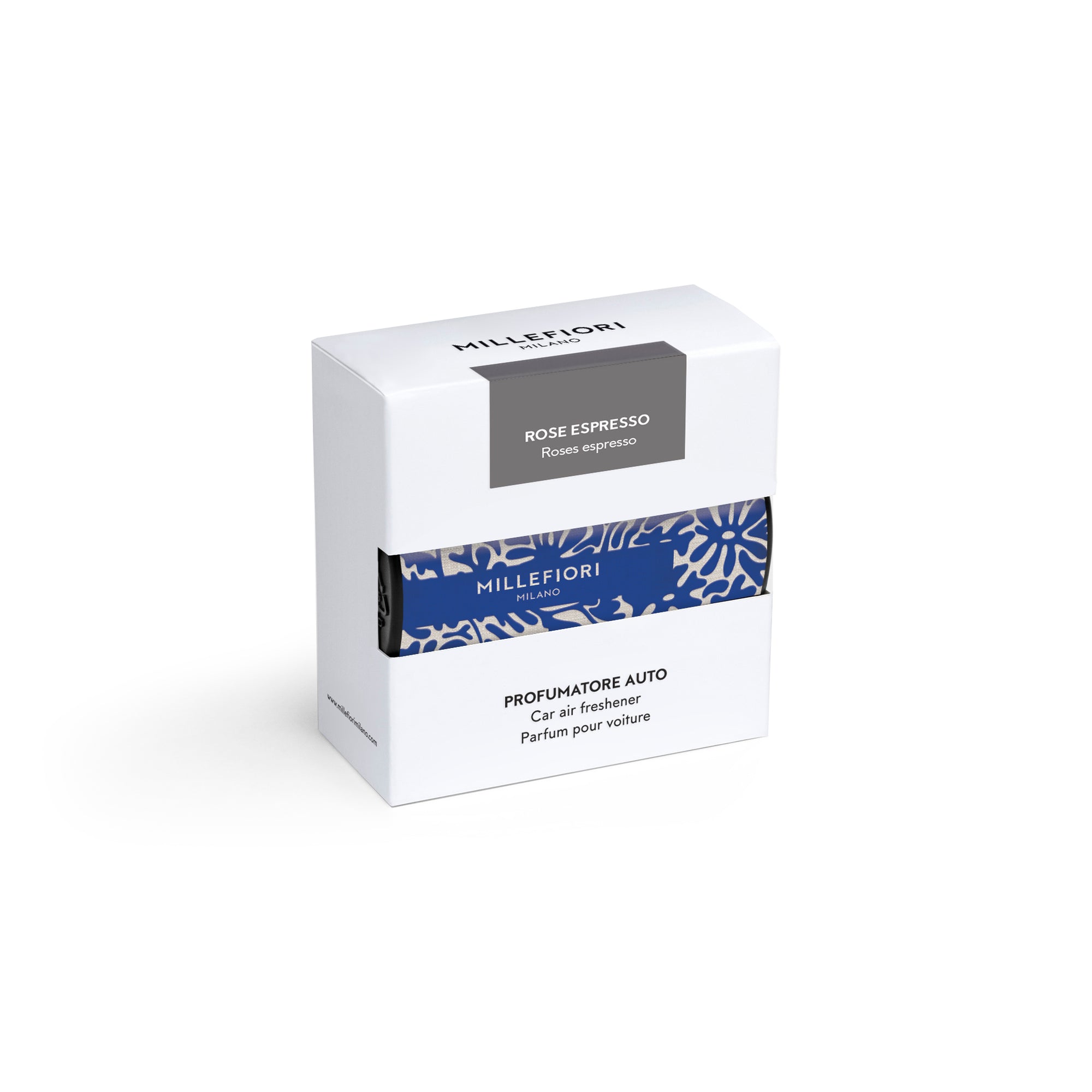 Car Air Freshener - Rose Espresso - Textile Floral Purple