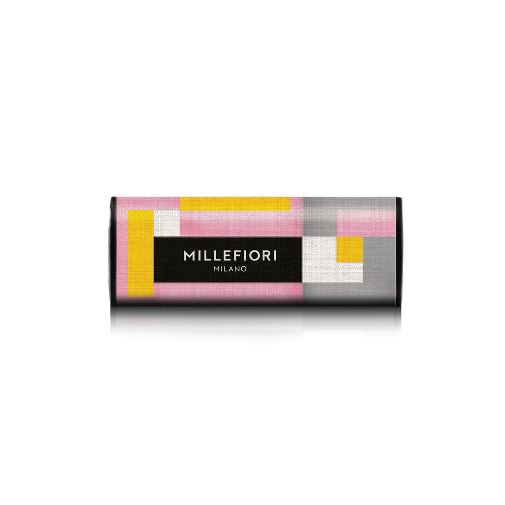 Car Air Freshener - Amber & Rose - Textile Geometric Grey