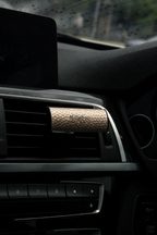 Car Air Freshener - Vanilla & Wood - Metal Gold